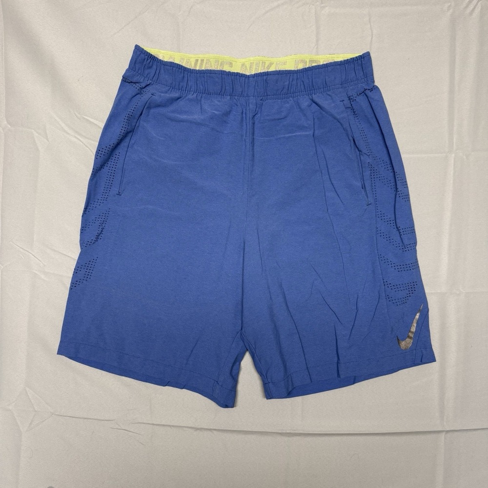 Nike Athletic Shorts Men's Size Medium Blue Green Basketball Running Sports